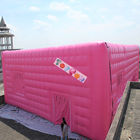 গোলাপী ফ্যাব্রিক Inflatable সেলাইয়ের ঘন, ব্লাওয়ার সিভন Inflatable ঘনক্ষেত্র তাঁবু