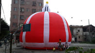 ফ্যাব্রিক খালেদা প্রস্ফুটিত গম্বুজ তাঁবু, লাল Inflatable প্রচার এয়ার তাঁবু চিত্র