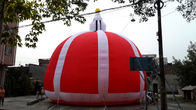 ফ্যাব্রিক খালেদা প্রস্ফুটিত গম্বুজ তাঁবু, লাল Inflatable প্রচার এয়ার তাঁবু চিত্র