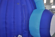 বাণিজ্যিক জন্য কাস্টমাইজড নীল Inflatable হেডসেট গম্বুজ ইভেন্ট তাঁবু