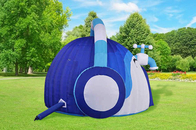 বাণিজ্যিক জন্য কাস্টমাইজড নীল Inflatable হেডসেট গম্বুজ ইভেন্ট তাঁবু