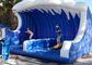 Simulated Surfing Inflatable Sports Games 0.55mm PVC Sea Blue / White Inflatable Toy