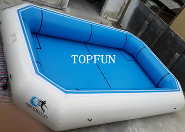 পিভিসি Tarpaulin নীল পোর্টেবল সুইমিং পুল, Inflatable জল পার্ক ফায়ার Retardant