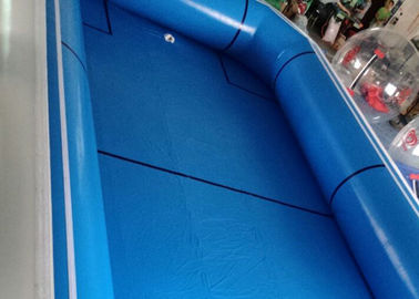 পিভিসি Tarpaulin নীল পোর্টেবল সুইমিং পুল, Inflatable জল পার্ক ফায়ার Retardant