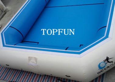 পিভিসি Tarpaulin নীল পোর্টেবল সুইমিং পুল, Inflatable জল পার্ক ফায়ার Retardant