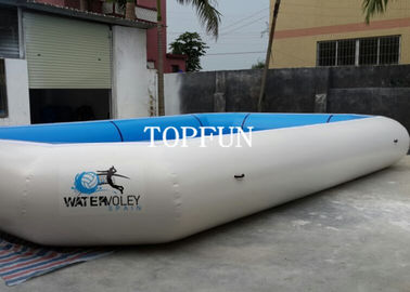 পিভিসি Tarpaulin নীল পোর্টেবল সুইমিং পুল, Inflatable জল পার্ক ফায়ার Retardant