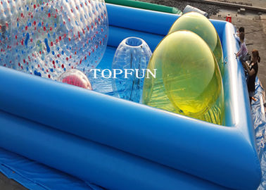 কাস্টম ডাবল পাইপ মজার Inflatable সুইমিং পুল ওয়াটার হাঁটা বল রোলের