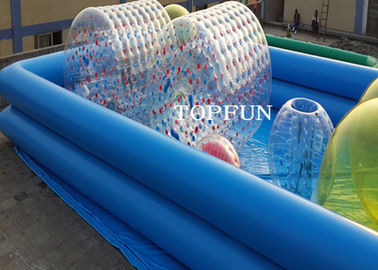কাস্টম ডাবল পাইপ মজার Inflatable সুইমিং পুল ওয়াটার হাঁটা বল রোলের