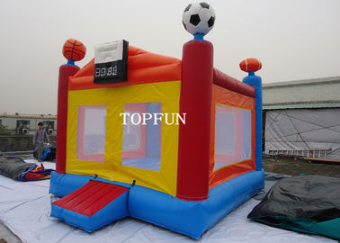 মজার পিভিসি Tarpaulin বাচ্চাদের জাম্পিং কাসল Inflatable ফুটবল সঙ্গে বাউন্সি হাউস