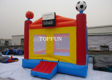 মজার পিভিসি Tarpaulin বাচ্চাদের জাম্পিং কাসল Inflatable ফুটবল সঙ্গে বাউন্সি হাউস
