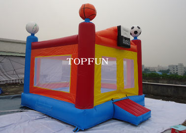 মজার পিভিসি Tarpaulin বাচ্চাদের জাম্পিং কাসল Inflatable ফুটবল সঙ্গে বাউন্সি হাউস