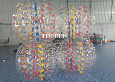রঙিন ডি রিং ঢালাই ঝালাই সঙ্গে মজার 0.8 মিমি Inflatable বাম্পার বল
