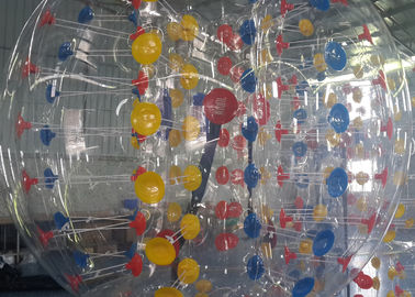 রঙিন ডি রিং ঢালাই ঝালাই সঙ্গে মজার 0.8 মিমি Inflatable বাম্পার বল