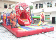 পিভিসি Tarpaulin স্পাইডার ম্যান Inflatable বিনোদন পার্ক 8 মি * 5 মি * 4 মি