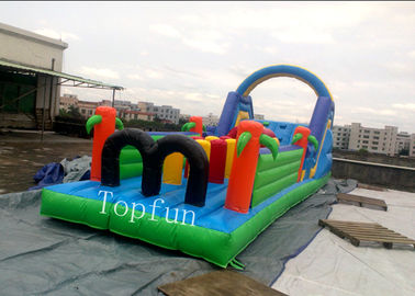 পিভিসি Tarpaulin Inflatable স্পোর্টস গেমস / কিডস জন্য Inflatable Obstacle কোর্স