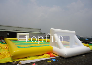 ফায়ার প্রতিরোধী Inflatable ফুটবল মাঠ সেলাই সেলাই 14 মি × এক্স 8 মি