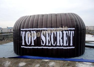 ব্ল্যাক বিজ্ঞাপন Inflatable ওপেন তাঁবু ট্রেড শো জন্য ফটো বুথ লোগো মুদ্রণ