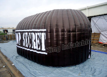 ব্ল্যাক বিজ্ঞাপন Inflatable ওপেন তাঁবু ট্রেড শো জন্য ফটো বুথ লোগো মুদ্রণ