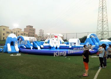 ওয়াটার স্পোর্টসের জন্য বড় Bear Inflatable Water Park Plato 0.55 মিমি পিভিসি Tarpaulin