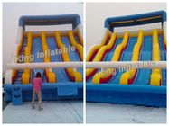 নীল 2 লেন 2 জল ক্রীড়া পিভিসি 8 * 7m জন্য inflatable জল স্লাইড আরোহণ