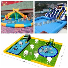 ওয়াটার স্পোর্টসের জন্য বড় Bear Inflatable Water Park Plato 0.55 মিমি পিভিসি Tarpaulin