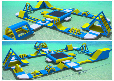 ইউভি রেসিস্ট্যান্ট শক্তিশালী 3000M Inflatable জল পার্ক, Inflatable ভাসমান অ্যাকোয়া পার্ক
