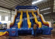 রঙিন টেকসই Inflatable জল স্লাইড ওয়াটারপ্রুফ 0.55 মিমি পিভিসি Tarpaulin