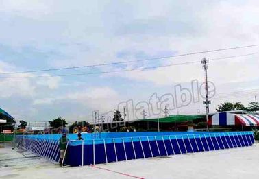 বাণিজ্যিক ইনফ্ল্যাটেবল ওয়াটার স্লাইড পার্ক 0.9 মিমি পিভিসি তরপলিন উপরের গ্রাউন্ড পুল সহ ওয়াটার পার্ক ব্লো আপ করুন