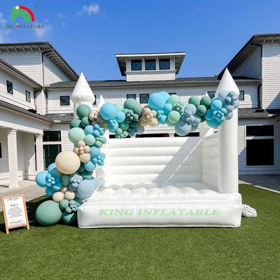 কাস্টম বিয়ের পার্টি inflatable bouncer সাদা bouncy ঘর জাম্পিং কাসল বাণিজ্যিক বাউন্স কাসল