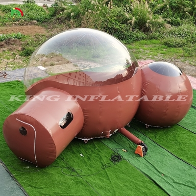 ইনফ্ল্যাটেবল কমার্শিয়াল গ্রেড দুই রুম পিভিসি ক্লিয়ার ইকো ডোম ক্যাম্পিং বুদ্বুদ তাঁবু
