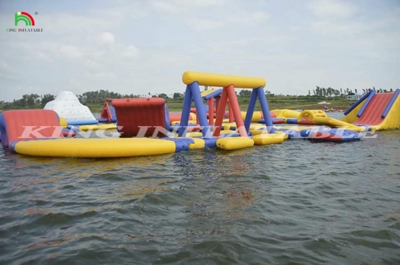 সাগর বড় inflatable ভাসমান জল পার্ক খেলা ভাসমান দ্বীপ সরঞ্জাম