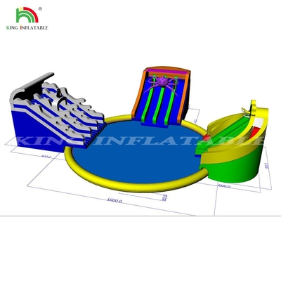 ইনফ্ল্যাটেবল ওয়াটার স্লাইড সাঁতারের বল খেলনা পুল পুল সহ ইনফ্ল্যাটেবল ওয়াটার পার্ক