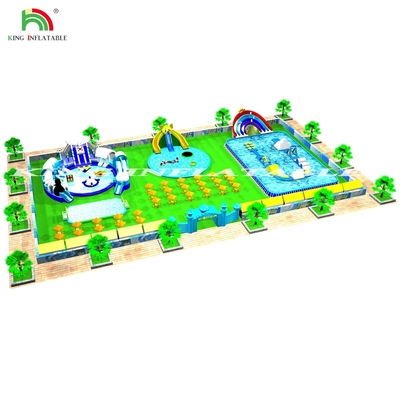 বহিরঙ্গন শিশু ওয়াটার পার্ক পুল inflatable ওয়াটার পার্ক শিশুদের জন্য বাণিজ্যিক বিনোদন পার্ক জাম্প মজা