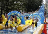 ক্রেজি মজা জায়ান্ট 100 × 5.8 মি পিভিসি Tarpaulin Inflatable স্লিপ এন স্লাইড Adult জন্য শহর
