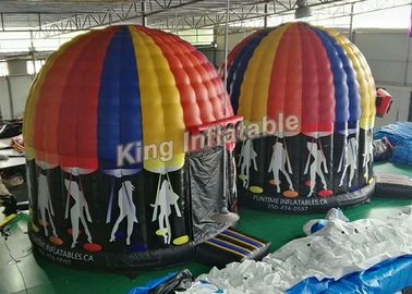 পূর্ণ পেন্টিং সাইজের সাথে কাস্টমাইজড রঙিন Inflatable ডিসকো টেন্ট, ব্যাস 6 মি