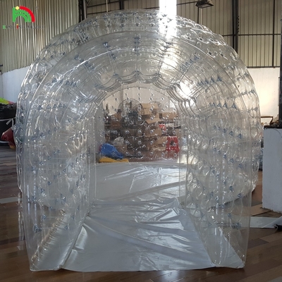 সজ্জিত inflatable 10ft ব্যাসার্ধ খালি তুষার বেলুন স্বচ্ছ বুদবুদ তাঁবু