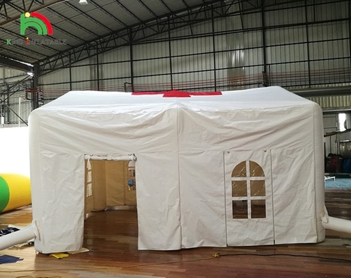 সাদা বড় আউটডোর ব্লো আপ বিবাহের পার্টি এলইডি হালকা ক্যাম্পিং inflatable আউটডোর ইভেন্ট তাঁবু