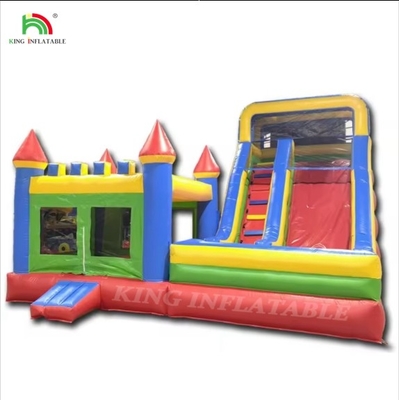 জল স্লাইড সঙ্গে পাইকারি inflatable কাসল শুকনো এবং ভিজা কম্বো কাস্টম inflatable বাউন্স হাউস