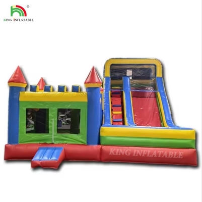 জল স্লাইড সঙ্গে পাইকারি inflatable কাসল শুকনো এবং ভিজা কম্বো কাস্টম inflatable বাউন্স হাউস
