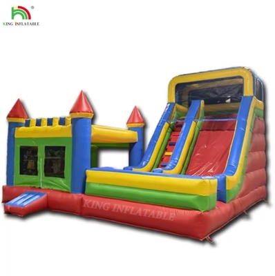 জল স্লাইড সঙ্গে পাইকারি inflatable কাসল শুকনো এবং ভিজা কম্বো কাস্টম inflatable বাউন্স হাউস