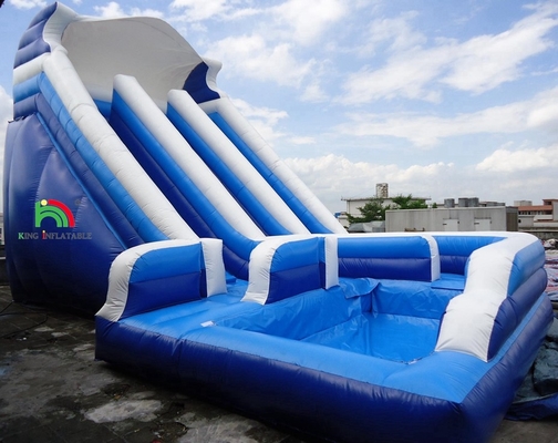 উচ্চ মানের বাঁক ডাবল লেন ব্লো আপ কিডস inflatable জল স্লাইড
