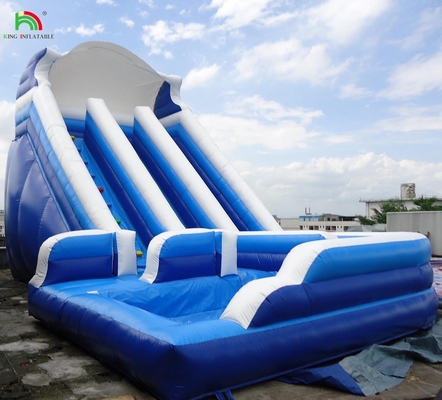 উচ্চ মানের বাঁক ডাবল লেন ব্লো আপ কিডস inflatable জল স্লাইড