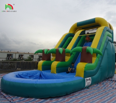 সস্তা দাম বাণিজ্যিক গ্রেড পিভিসি পুল সহ inflatable জল স্লাইড
