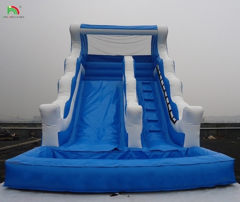 সস্তা বাণিজ্যিক ডাবল স্প্ল্যাশ ডাবল লেন inflatable জল স্লাইড বিক্রয়ের জন্য