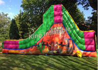 শিশু এবং প্রাপ্তবয়স্কদের জন্য 25 ফুট দীর্ঘ সঙ্গে বুল থিম উজ্জ্বল রঙ Inflatable শুকনো স্লাইড