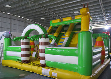 পিভিসি পশু Inflatable বাউন্সি কাসল বিছানা, কিডস জল স্লাইড গাট্টা