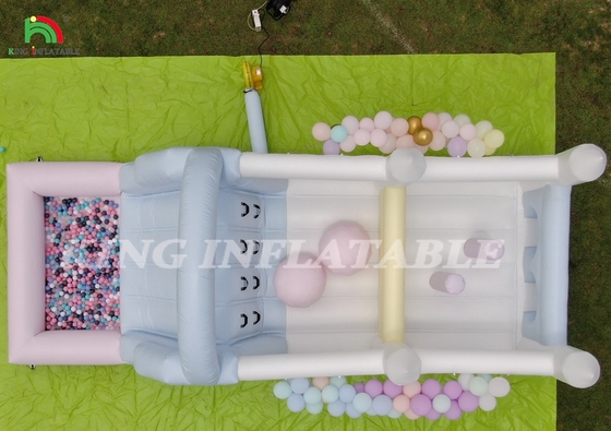 বাউন্সার বাউন্সার কম্বো বাধার কোর্স বাউন্স ক্যাসল হাউস স্লাইড সহ বল পিট ক্লাইম্বিং ব্লোয়ার