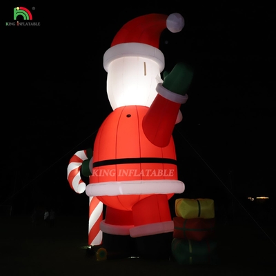 ক্রিসমাস বাগান পার্টি সজ্জা জন্য LED লাইট সঙ্গে 33ft কার্টুন দৈত্য উজ্জ্বল inflatable সান্তা ক্লাউস অলঙ্কার