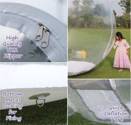 10FT Inflatable Snow Globe 0.5mm পিভিসি ক্রিসমাস সজ্জা বিশাল স্বচ্ছ inflatable বুদ্বুদ Igloo তাঁবু