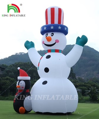 26/33FT আউটডোর ক্রিসমাস স্নোম্যান inflatable Giant Inflatable Snowman with Blower for Christmas Holiday Indoor Outdoor Party Garden Yard Decoration